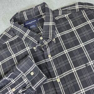 Ralph Lauren Golf Blake Shirt Men's Size XXL Black Plaid Check Button-Down Shirt